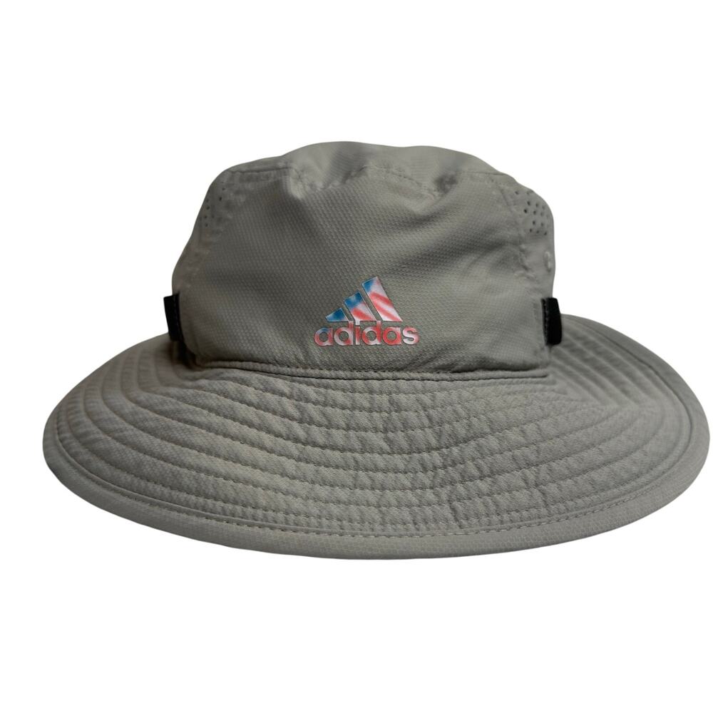 Adidas Aeroready Bucket Hat Men’s Gray Vented UPF 50 Adjustable Strap